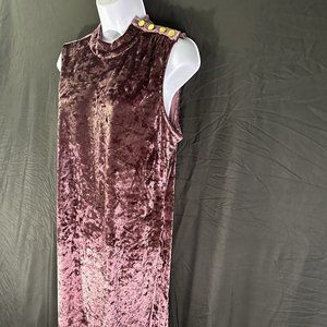 Women's Michael Kors Rose, Sleeveless, Crushed Velvet Dress. Size XL. NWT